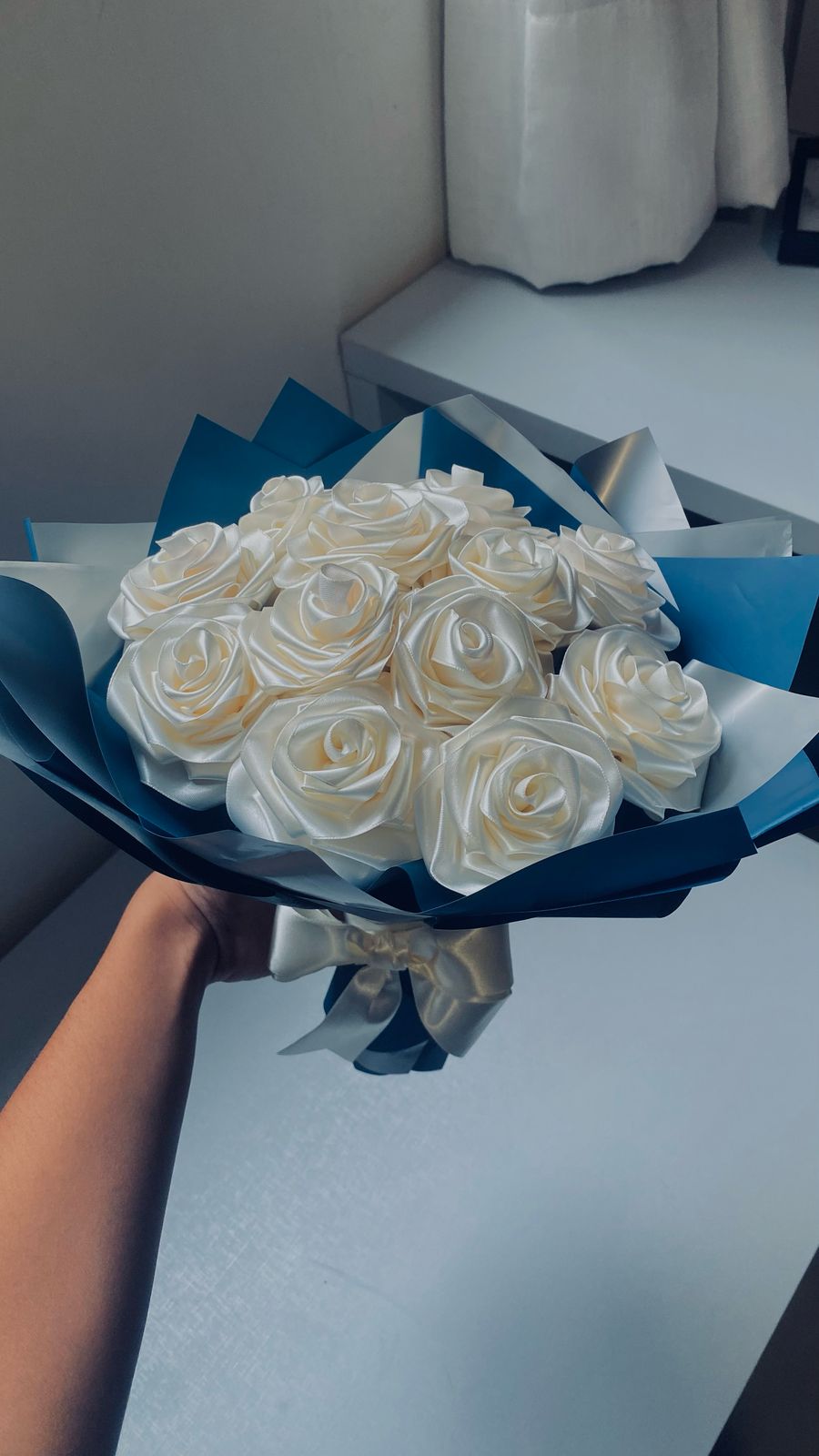 Buquê Azul e Branco